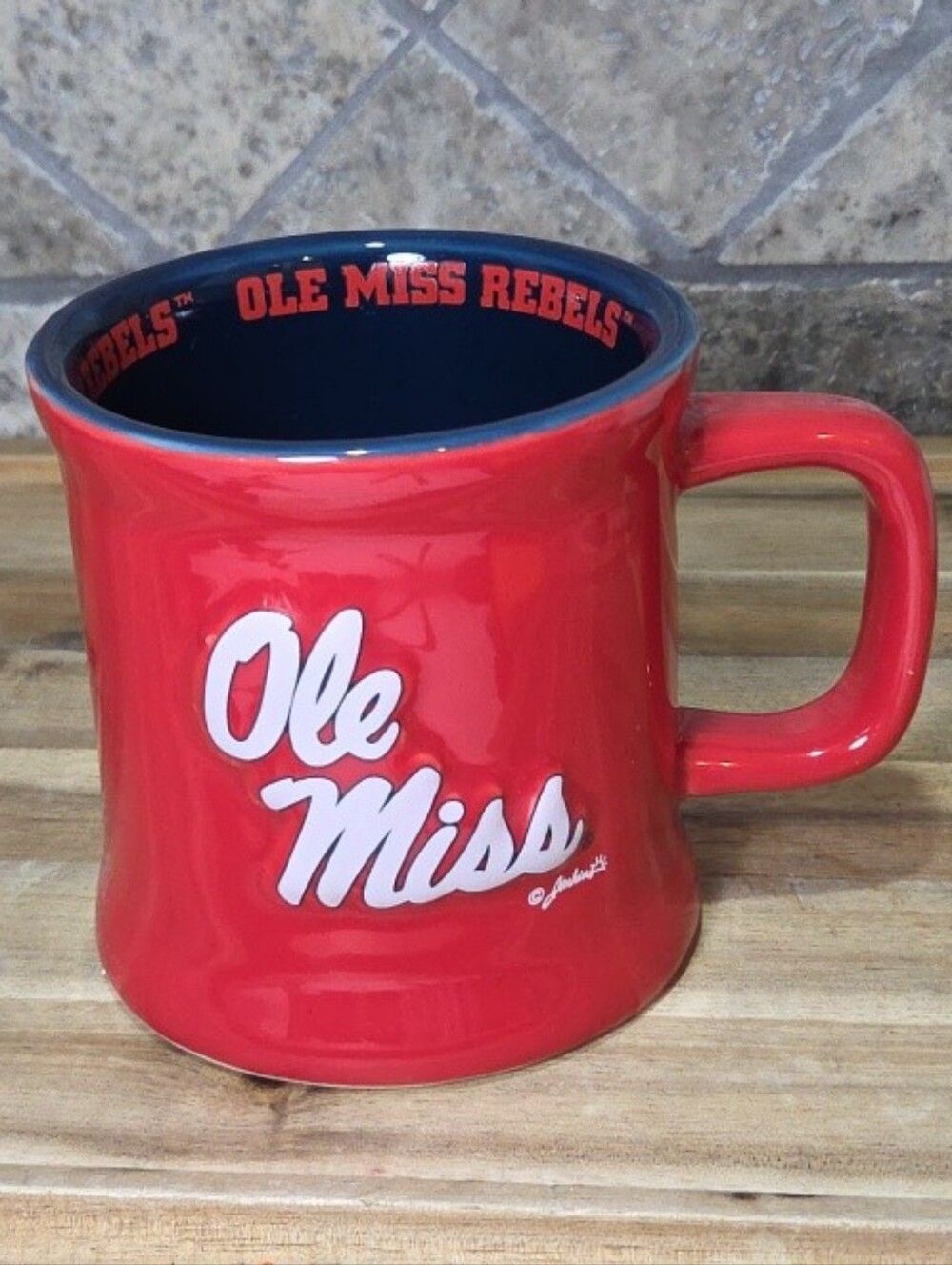 Ole Miss Rebels Red Mug NCAA Officially Licensed Jenkins 12 Oz. 3.7" Tall